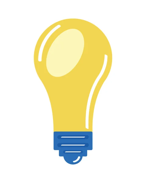 Bombilla Idea Luz Icono Aislado — Vector de stock