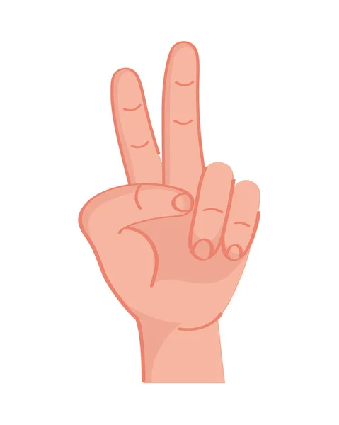 Peace Love Left Hand Gesture — Archivo Imágenes Vectoriales