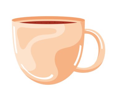 seramik bardak izole edilmiş ikon içecek