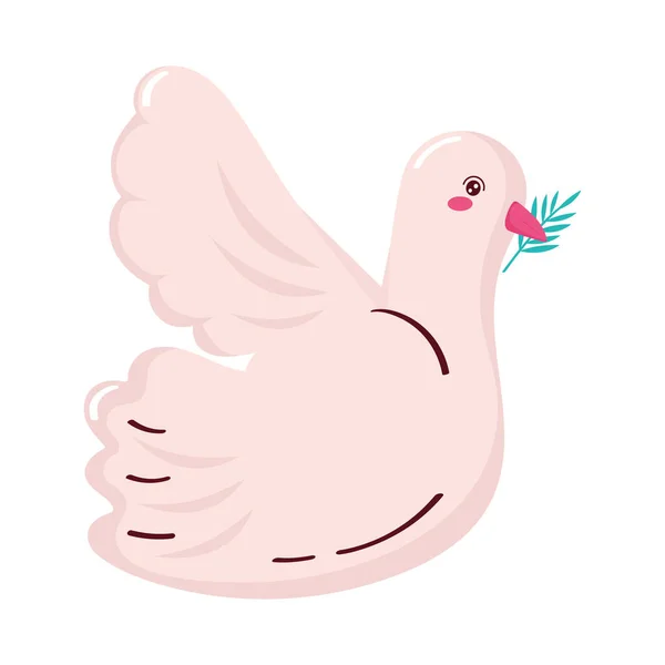 Peace Dove Olive Branch Icon — 스톡 벡터