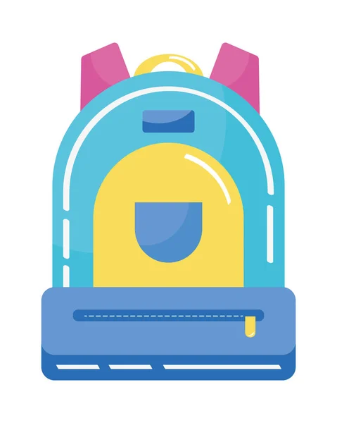 Schoolbag School Supply Isolated Icon — Stock Vector