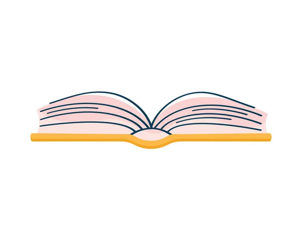 Yellow Book Literacy Supply Icon — Vetor de Stock