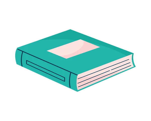 Green Closed Book Literacy Supply Icon —  Vetores de Stock