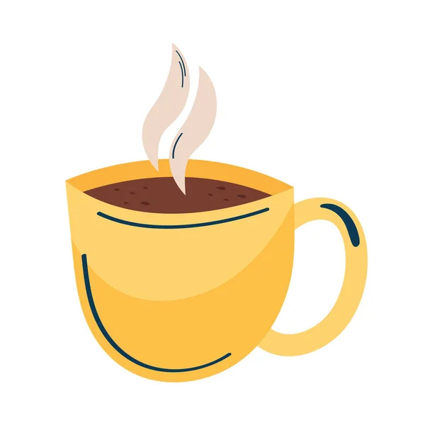 Kaffeetasse Trinken Keramisches Utensil — Stockvektor