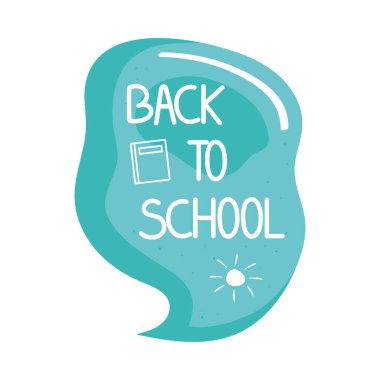 Okula baloncuklu harflerle geri dön.