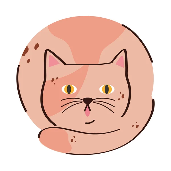 Cute Cat Pink Pet Character — Stockvektor