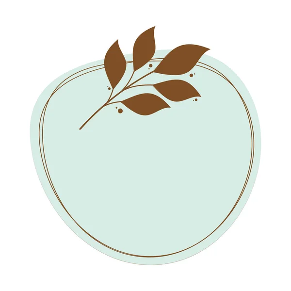 Green Floral Badge Style Icon —  Vetores de Stock