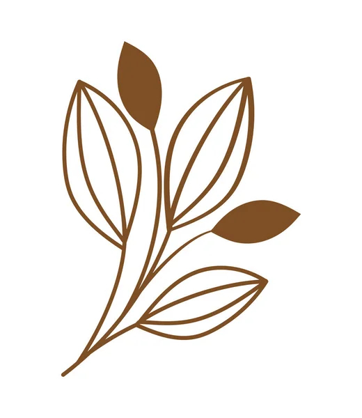 Leafs Branch Nature Icon — стоковый вектор