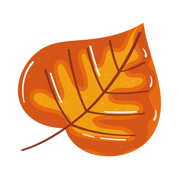 Orange Leave Autumn Season Icon — Stok Vektör
