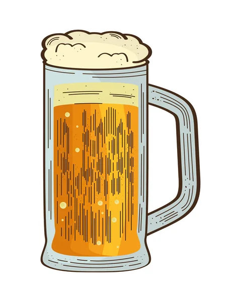 Beer Jar Drink Beverage Icon — Vetor de Stock