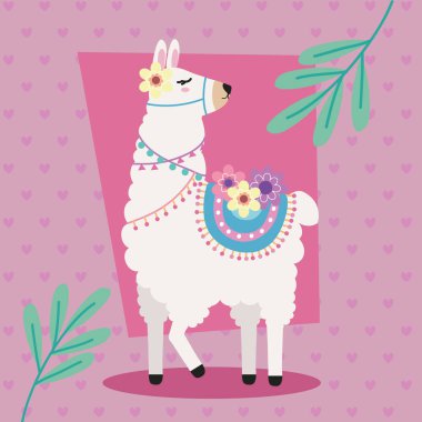 Dalları bükülmüş tatlı lama.