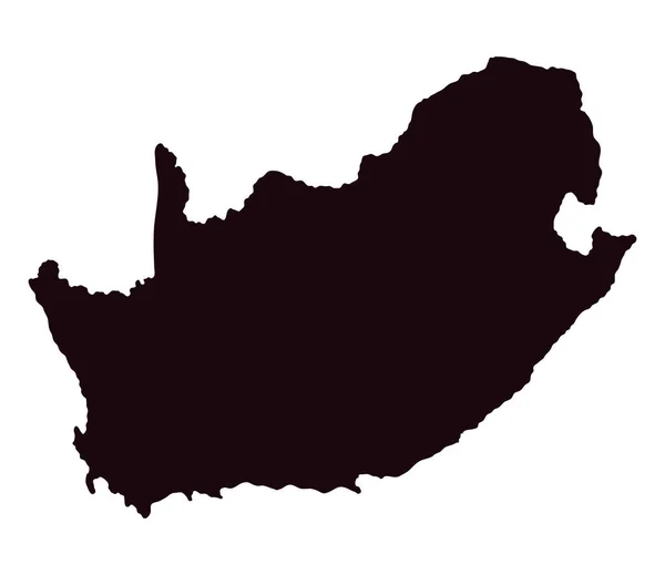 South Africa Map Silhouette Icon — Archivo Imágenes Vectoriales