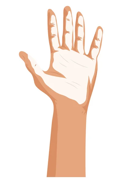 Hand Paint White Icon — Image vectorielle