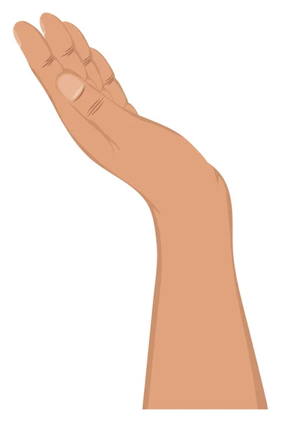 Afro Hand Receiving Gesture Isolated Icon — 스톡 벡터