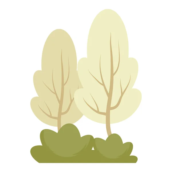 Trees Plants Forest Nature Scene —  Vetores de Stock