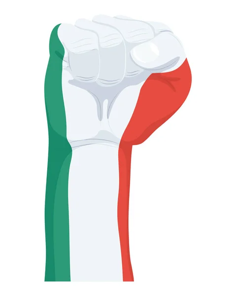 Mexican Flag Colors Fist Icon — 图库矢量图片