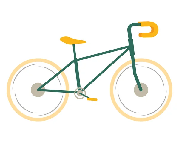 Grüne Fahrrad Fahrzeug Isoliert Symbol — Stockvektor