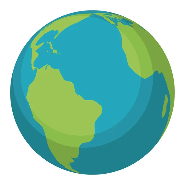 Earth Planet Ecology Isolated Icon — Image vectorielle