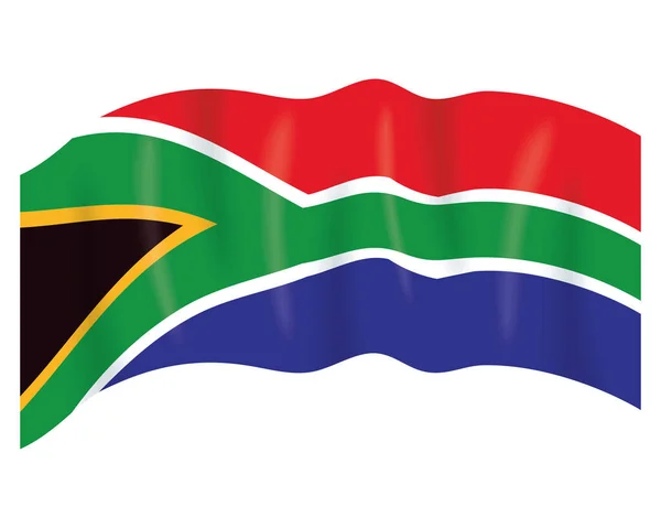 South Africa Flag Waving Icon — ストックベクタ