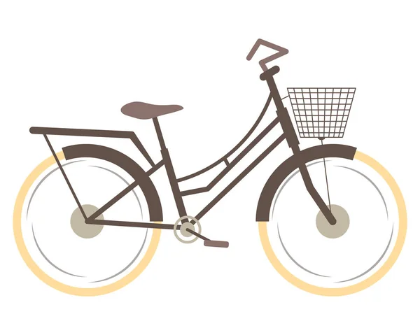 Gray Bicycle Vehicle Isolated Icon — ストックベクタ