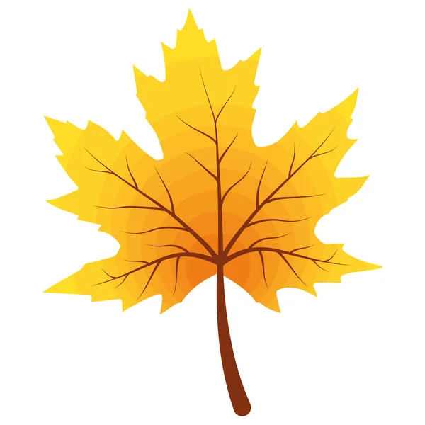 Ikon Daun Maple Musim Gugur - Stok Vektor