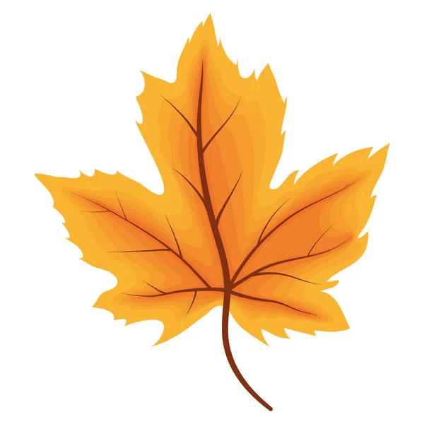 Orange Autumn Maple Leave Icon — Image vectorielle
