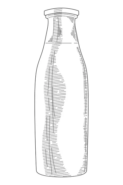 Stilikone Der Milchflaschenskizze — Stockvektor