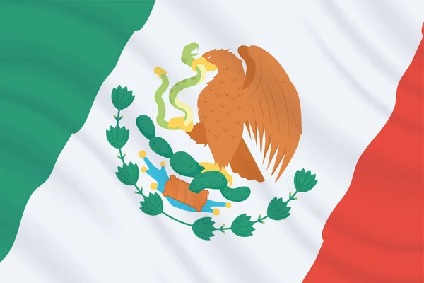 Αφίσα Μεξικανική Σημαία Διακοσμητικό Φόντο — Διανυσματικό Αρχείο