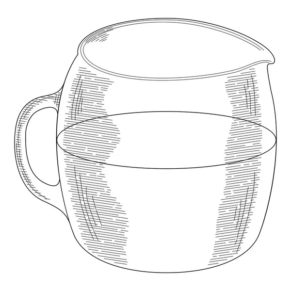 Liquid Jar Sketch Style Icon — Stockvektor