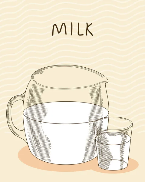 Milk Jar Glass Poster — Vettoriale Stock