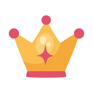 Altın taç kraliçesi dekoratif ikonu