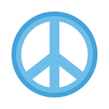 mavi barış sembolü izole edilmiş simge