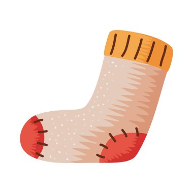 autumn sock accessory isolated icon