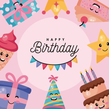 Mutlu yıllar sana çelenkli kartpostallar.