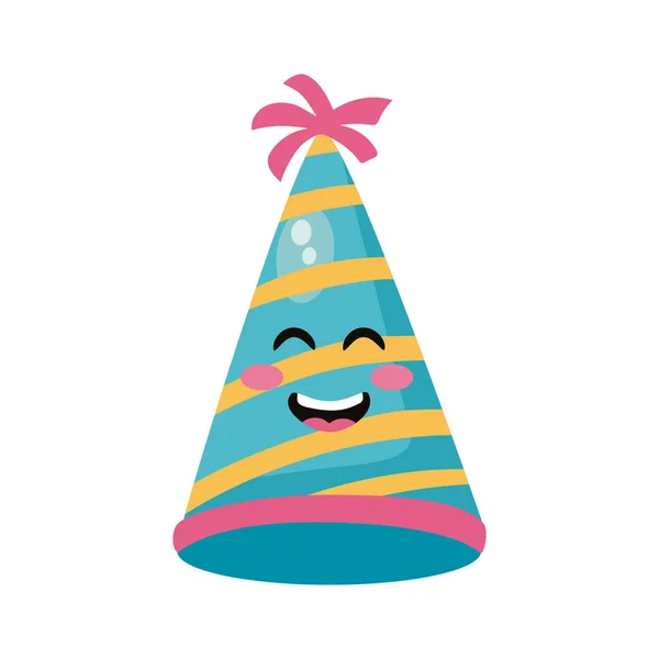 Birthday Hat Kawaii Accessory Icon — Vettoriale Stock