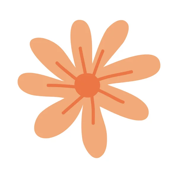 Oranje Bloementuin Natuur Icoon — Stockvector