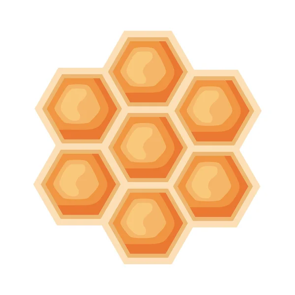 Sweet Honeycomb Form Geometric Icon — Vettoriale Stock