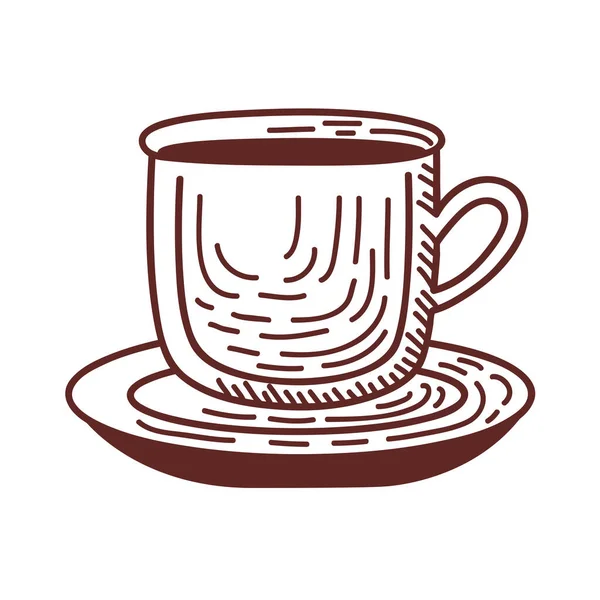 Sweet Chocolate Cup Sketch Icon — Vector de stock