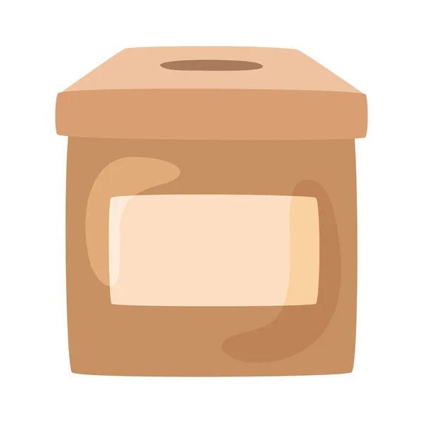 Carton Election Urn Isolated Icon — Vetor de Stock