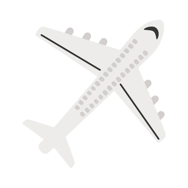 Airplane Flying Travel Trasnport Icon — Stock vektor