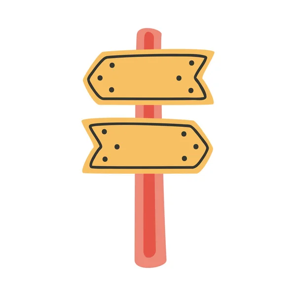 Wooden Arrows Guide Signal Icon — ストックベクタ