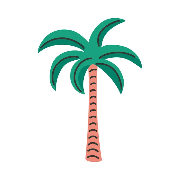 Tropical Palm Tree Nature Icon — Stockvector