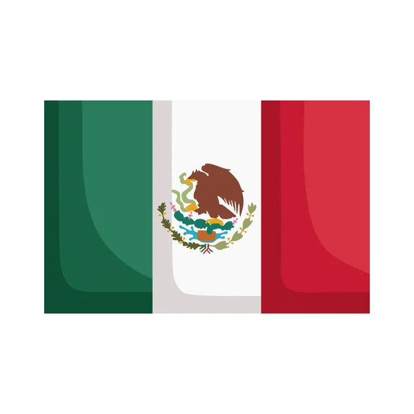 Mexican Flag Country Emblem Icon — Stok Vektör