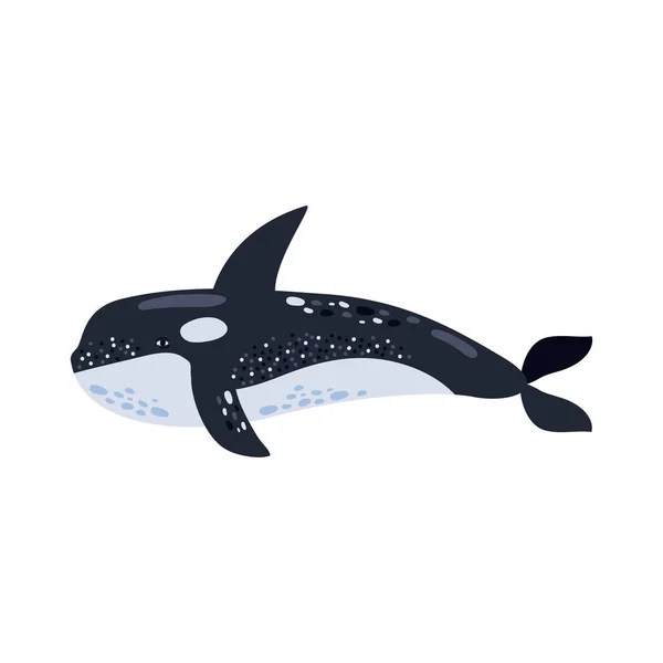 Orca Balena Sealife Animale Icona — Vettoriale Stock