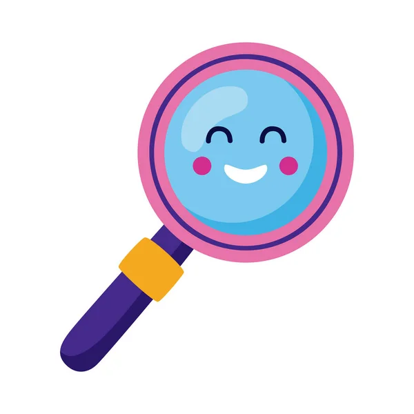 Magnifying Glass Kawaii Style Character Vetores De Bancos De Imagens