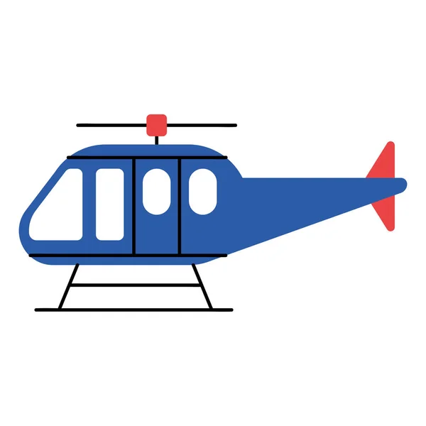 Blue Helicopter Mean Transport Icon — Wektor stockowy