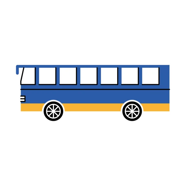 Blue Bus Mean Transport Icon — 스톡 벡터