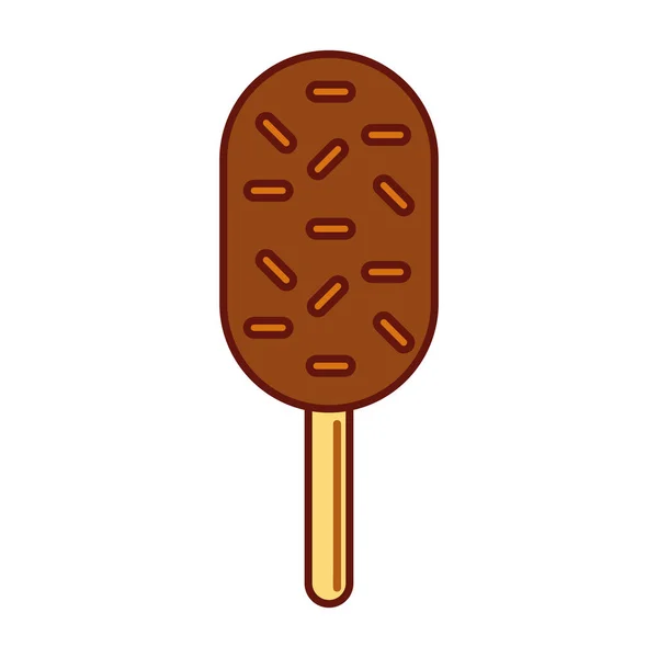 Chocolate Ice Cream Stick Product — Vector de stock