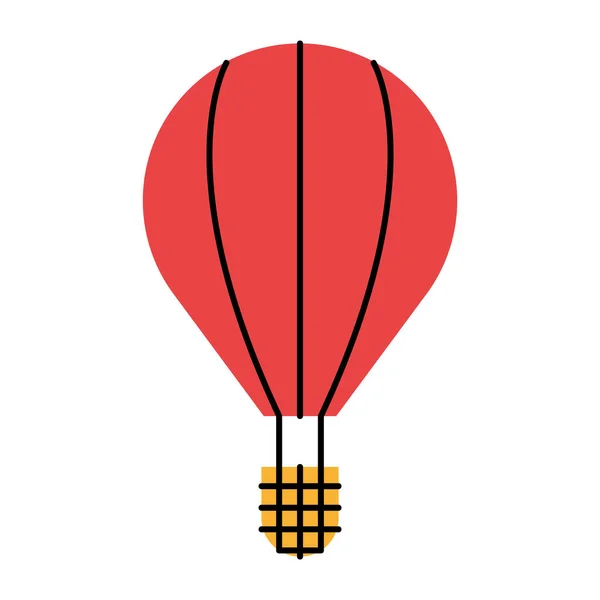 Balloon Air Hot Mean Transport Icon — Archivo Imágenes Vectoriales