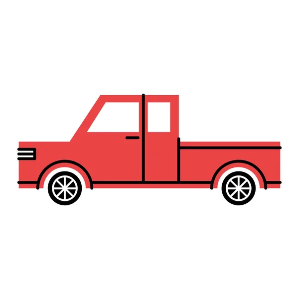 Red Truck Mean Transport Icon — Stok Vektör